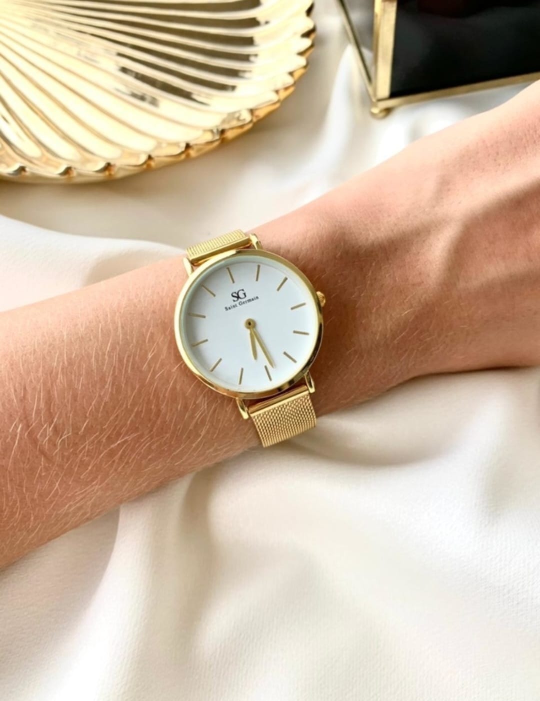 Relógio Feminino Dourado Chelsea Gold 32mm